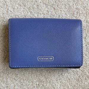 Coach darcy leather business card case
